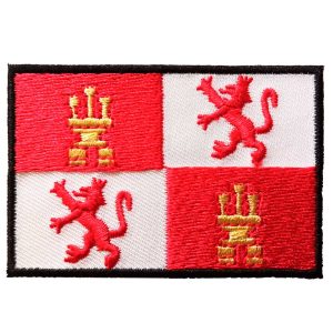 Parches Ropa – Parches Bordados Ropa – Bandera – Castilla y León – Comunidad Autónoma – 7,0 x 4,5 cm. – Moda The Happy Patch