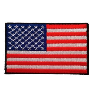 Parches Ropa – Parches Bordados Ropa – Bandera País – Bandera Nación – USA – EEUU – Estados Unidos de América – 7,0 x 4,5 cm. – Moda The Happy Patch