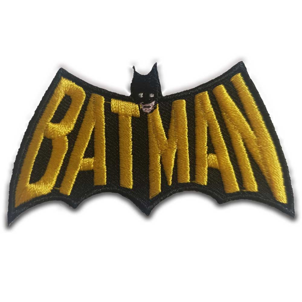 Parches Ropa Marvel – Parche Bordado Ropa – Héroes – (licencia oficial) – Batman – Batman Logo – 7,7 x 4,3 cm. - Moda The Happy Patch