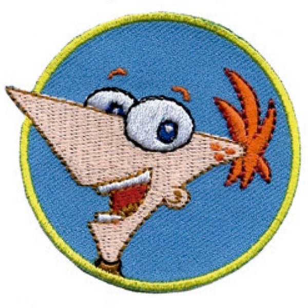 Parches Ropa Phineas y Ferb – Parche Bordado Ropa – Héroes en Família – (licencia oficial) – Phineas & Ferb – Phineas Flynn – 6,0 x 5,6 cm. - Moda The Happy Patch