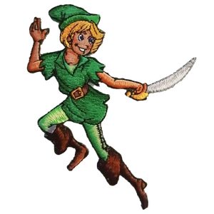 Parches Ropa Disney – Parche Bordado Ropa – (licencia oficial) – Luxury Edition – Personajes Clásicos – Peter Pan – El Niño que nunca quiso Crecer – Aventurer@s – Magia – Fantasía – Cuentos – 8,7 x 11,2 cm. – Moda The Happy Patch