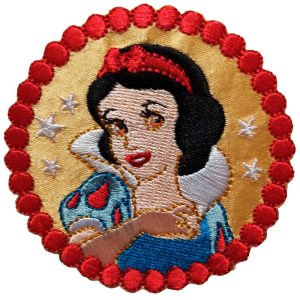 Parches Ropa Disney – Parche Bordado Ropa – (licencia oficial) – Princesas – Blancanieves – 7,0 x 7,0 cm. – Moda The Happy Patch