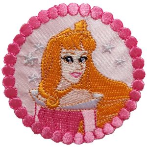 Parches Ropa Disney – Parche Bordado Ropa – (licencia oficial) – Princesas – Aurora – Bella Durmiente – 7,0 x 7,0 cm. – Moda The Happy Patch