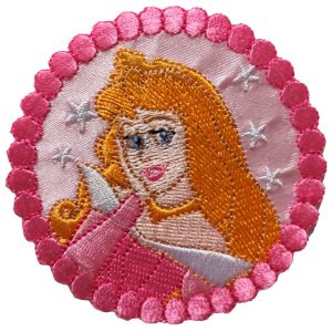Parches Ropa Disney – Parche Bordado Ropa – (licencia oficial) – Princesas – Aurora – Bella Durmiente – 7,0 x 7,0 cm. – Moda The Happy Patch