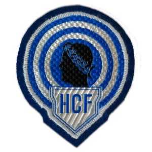 Parches Ropa Fútbol Deportes – Parche Bordado Ropa – Exclusivo Coleccionistas Happy – Hércules C.F. – Escudo – 5,0 x 6,0 cm. – Moda The Happy Patch