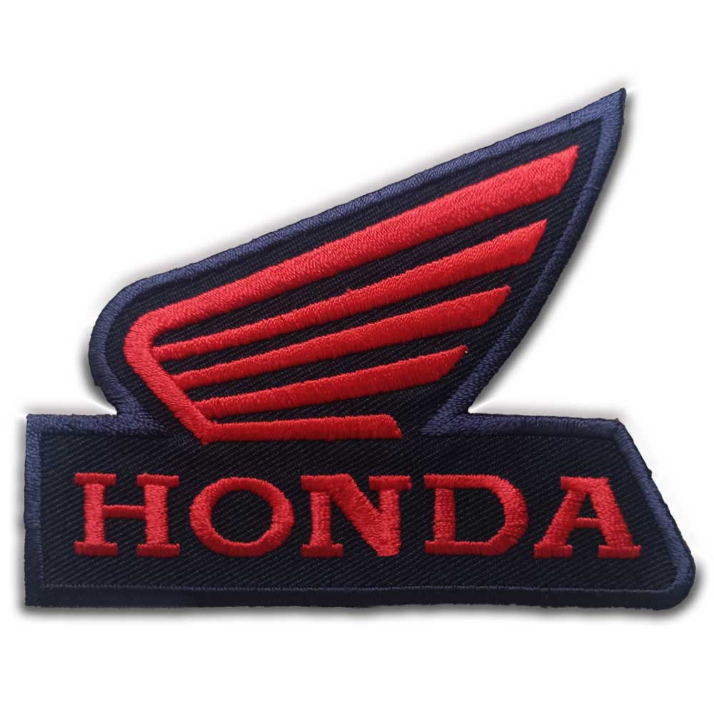 Parches Ropa Marcas – Parche Bordado Ropa – Moter@s – (licencia oficial) – Marcas Moto – Logo Honda – Motoristas – Aventura – Aventurer@s – 10,1 x 7,8 cm. - Moda The Happy Patch