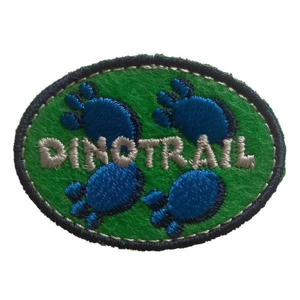 Parches Ropa Mini – Parche Bordado Ropa – Parche Mini – Exclusivo – Animales – Dinosaurio – Dino – Brontosaurio – Huellas – 4,2 x 3,0 cm. – Moda The Happy Patch