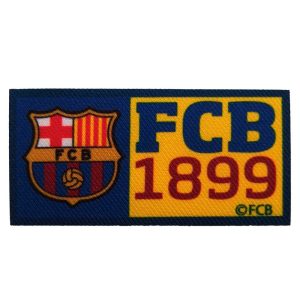 Parches Ropa Fútbol Deportes – Parche Impreso Ropa – (licencia oficial) – Fútbol Club Barcelona FCB – Escudo – 8,0 x 3,9 cm. – Moda The Happy Patch