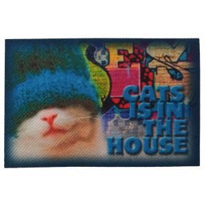 Parches Ropa – Parche Impreso Ropa – Exclusivo – Animales – Puppies – Mascotas – Gato – Cat is in the House – Cute – Sweet – Tiernos – Mascotas – Tiernos – 9,0 x 6,0 cm. – Moda The Happy Patch