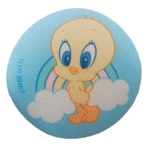 Parches Ropa Warner Bros – Parche Impreso Ropa – Animales – (licencia oficial) – Baby Looney Tunes – Tweety – Canario Piolín – Bebé – Tiernos – 7,2 x 7,2 cm. – Moda The Happy Patch