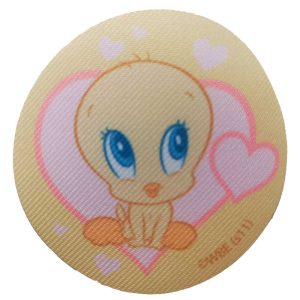 Parches Ropa Warner Bros – Parche Impreso Ropa – Animales – (licencia oficial) – Baby Looney Tunes – Tweety – Canario Piolín – Bebé – Tiernos – 7,0 x 7,0 cm. – Moda The Happy Patch