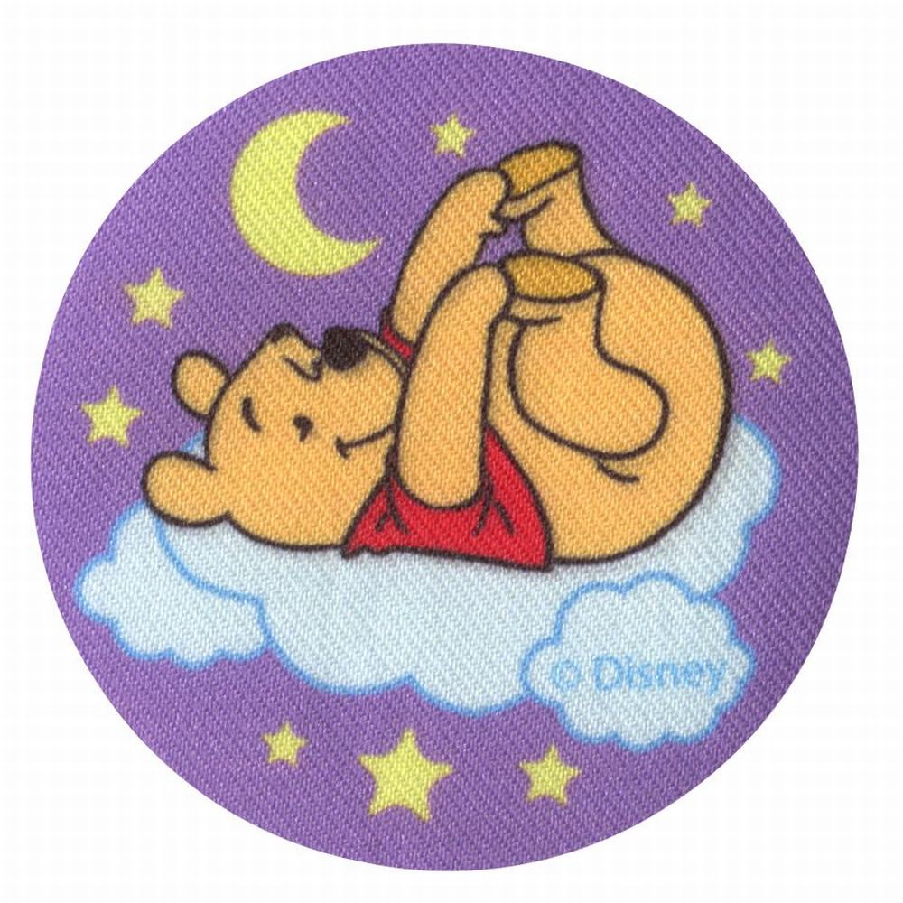 Parches Ropa Disney – Parche Impreso Ropa – Animales – (licencia oficial) – Winnie the Pooh – Oso Winnie, Nube, Luna y Estrellas – 6,5 x 6,5 cm. - Moda The Happy Patch