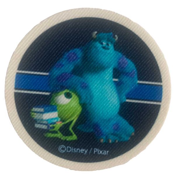 Parches Ropa Disney – Pixar – Parche Impreso Ropa – Aventurer@s – (licencia oficial) – Monsters University – Monstruos University – Monstruos Verde y Azul – Mike Wazowski & James P. Sullivan – 6,7 x 6,7 cm. – Moda The Happy Patch