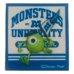 Parches Ropa Disney – Pixar – Parche Impreso Ropa – Aventurer@s – (licencia oficial) – Monsters University – Monstruos University – Monstruo Verde – Mike Wazowski – 5,7 x 6,1 cm. – Moda The Happy Patch