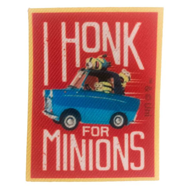 Parches Ropa Minions – Parche Impreso Ropa – (licencia oficial) – Minions – Kevin & Stuart & Bob en Coche – Humor – Graciosos – Simpáticos – Amistad – Amig@s – 5,8 x 7,3 cm. - Moda The Happy Patch