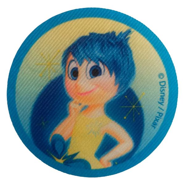 Parches Ropa Ropa Disney – Pixar – Parche Impreso Ropa – Aventurer@s – (licencia oficial) – Inside Out – Del Revés – Joy – Alegría – 6,4 x 6,4 cm. – Moda The Happy Patch