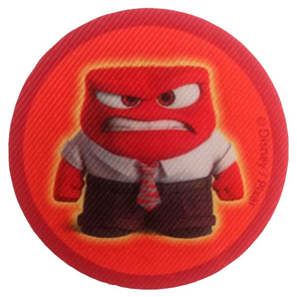 Parches Ropa Ropa Disney – Pixar – Parche Impreso Ropa – Aventurer@s – (licencia oficial) – Inside Out – Del Revés – Anger – Ira – 6,5 x 5,7 cm. – Moda The Happy Patch