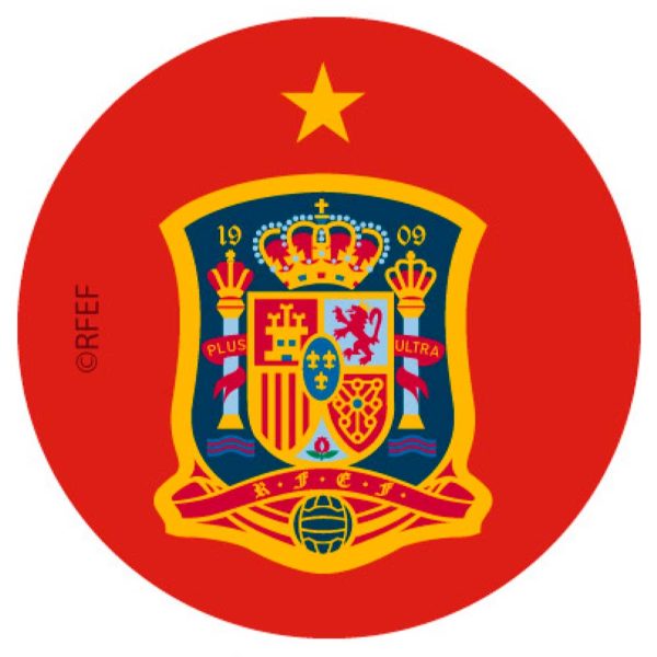 Parches Ropa Fútbol Deportes – Parche Impreso Ropa – España – (licencia oficial) – Selección Española – Escudo – 6,5 x 6,5 cm. - Moda The Happy Patch