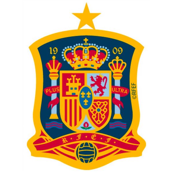Parches Ropa Fútbol Deportes – Parche Impreso Ropa – España – (licencia oficial) – Selección Española – Escudo – 6,5 x 9,0 cm. - Moda The Happy Patch