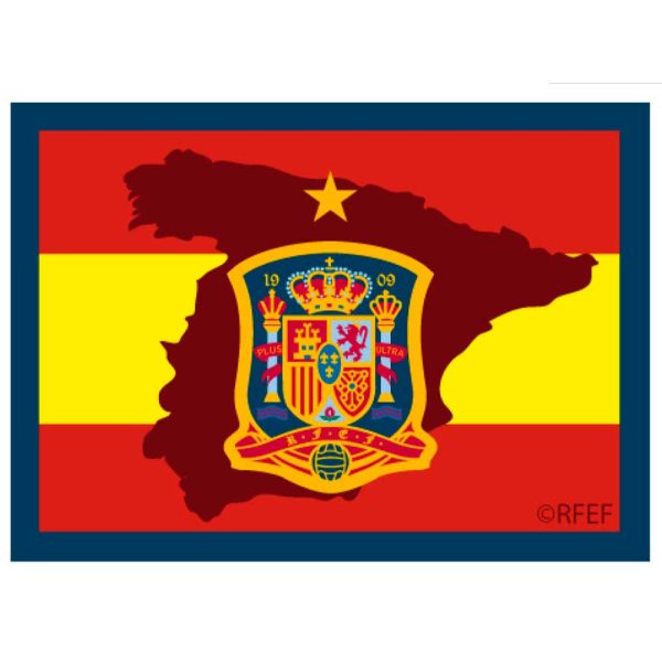 Parches Ropa Fútbol Deportes – Parche Impreso Ropa – España – (licencia oficial) – Selección Española – Escudo – 7,8 x 5,6 cm. - Moda The Happy Patch