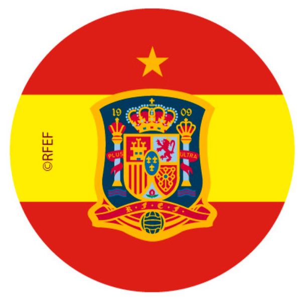 Parches Ropa Fútbol Deportes – Parche Impreso Ropa – España – (licencia oficial) – Selección Española – Escudo – 6,5 x 6,5 cm. - Moda The Happy Patch
