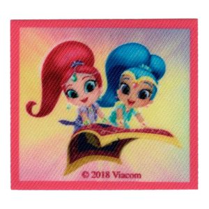 Parches Ropa Shimmer & Shine – Parche Impreso Ropa – Magia – (licencia oficial) – Shimmer & Shine – Fantasía – Amig@s – Amistad – Genio – 6,0 x 6,5 cm. – Moda The Happy Patch