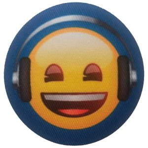 Parches Ropa Emoji – Parche Impreso Ropa – (licencia oficial) – Emoji Musical – Felinz – Auriculares – Musica – Music – 6,0 x 6,0 cm. – Moda The Happy Patch
