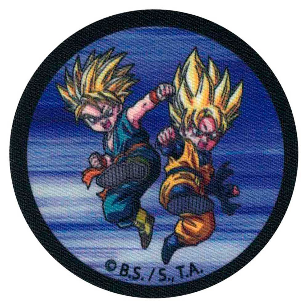 Parches Ropa Dragon Ball Z – Parche Impreso Ropa – Manga – SuperHéroes – (licencia oficial) – Bola de Dragón Z – Goten & Trunks Super Saiyan – Guerreros – Lucha – Aventurer@s – 6,5 x 6,5 cm. - Moda The Happy Patch
