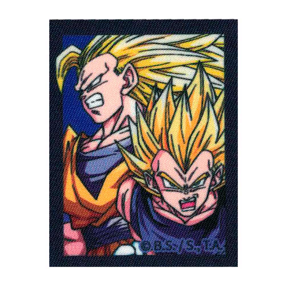 Parches Ropa Dragon Ball Z – Parche Impreso Ropa – Manga – SuperHéroes – (licencia oficial) – Bola de Dragón Z – Goku & Vegeta Super Saiyan – Guerreros – Lucha – Aventurer@s – 5,6 x 7,2 cm. - Moda The Happy Patch