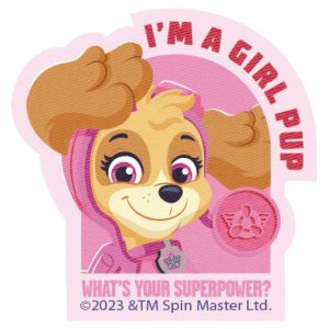 Parches Ropa La Patrulla Canina – Parche Impreso Ropa – (licencia oficial) – Paw Patrol – Skye – Mascotas – Animales – Perro Cockapoo – I'm a girl Pup – 6,2 x 6,4 cm. – Moda The Happy Patch