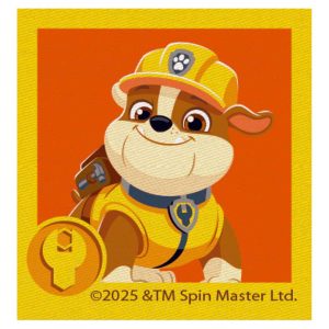 Parches Ropa La Patrulla Canina – Parche Impreso Ropa – (licencia oficial) – Paw Patrol – Rubble – Mascotas – Animales – Perro Bulldog Francés – 6,0 x 6,3 cm. – Moda The Happy Patch