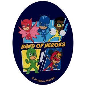 Parches Ropa PJ Mask – Parche Impreso Ropa – (licencia oficial) – PJ Mask – Héroes en Pijamas – Catboy & Owlette & Gekko & Newton Star & An You – Gatuno & Buhíta & Gecko & Newton & Chica Dragón – Team – Equipo – Amig@s – Amistad – 11,0 x 8,0 cm. – Moda The Happy Patch
