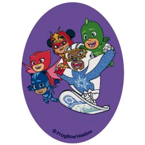 Parches Ropa PJ Mask – Parche Impreso Ropa – (licencia oficial) – PJ Mask – Héroes en Pijamas – Catboy & Owlette & Gekko & Ice Cub & An You – Gatuno & Buhíta & Gecko & Ivan & Chica Dragón – Team – Equipo – Amig@s – Amistad – 11,0 x 8,0 cm. – Moda The Happy Patch