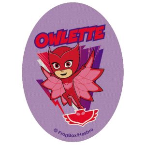Parches Ropa PJ Mask – Parche Impreso Ropa – (licencia oficial) – PJ Mask – Héroes en Pijamas – Owlette – Buhíta – 11,0 x 8,0 cm. – Moda The Happy Patch