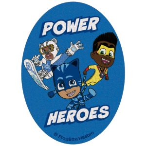 Parches Ropa PJ Mask – Parche Impreso Ropa – (licencia oficial) – PJ Mask – Héroes en Pijamas – Catboy & Ice Cub & Newton Star – Gatuno & Ivan & Newton – Team – Equipo – Amig@s – Amistad – 11,0 x 8,0 cm. – Moda The Happy Patch