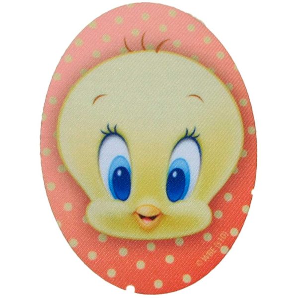 Parches Ropa Warner Bros – Parche Impreso Ropa – Animales – (licencia oficial) – Baby Looney Tunes – Tweety – Canario Piolín – Bebé – Tiernos – 11,0 x 8,0 cm. - Moda The Happy Patch