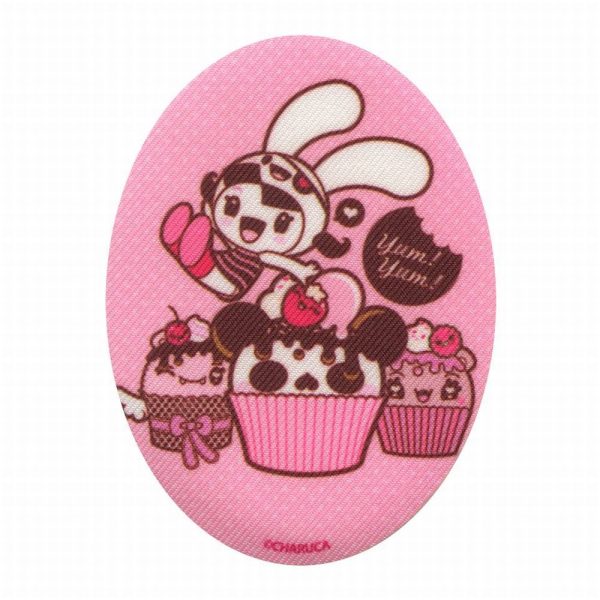 Parches Ropa Charuca – Parche Impreso Ropa – Kawaii – (licencia oficial) – Charuca Classic – Bunny Charuca – Niñas – Muñecas – Comida – Pasteles – CupCake – Animales – Conejo – Tiernos – Cute – 11,0 x 8,0 cm. - Moda The Happy Patch