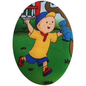 Parches Ropa Caillou – Parche Impreso Ropa – (licencia oficial) – Caillou Feliz – Jugar – Aprender – Infantil – Niños y Niñas – 11,0 x 8,0 cm. – Moda The Happy Patch