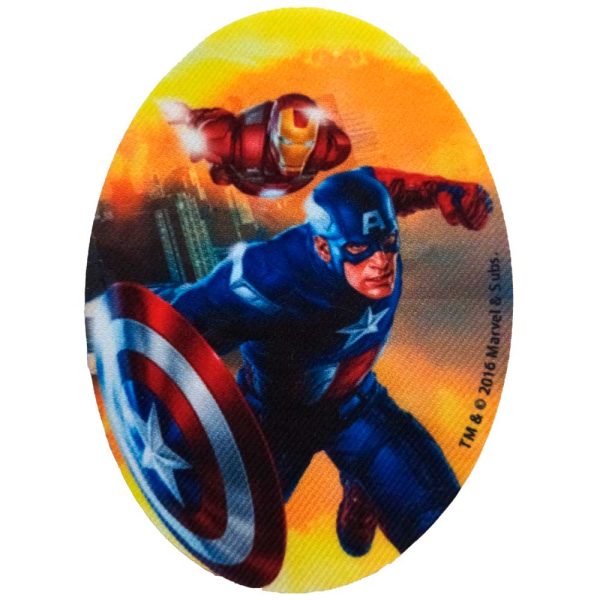 Parches Ropa Marvel – Parche Impreso Ropa – Héroes – (licencia oficial) – The Avengers – Los Vengadores – Capitán América & Iron Man – Guerrer@s – 11,0 x 8,0 cm. - Moda The Happy Patch