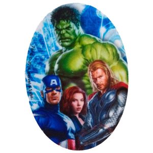 Parches Ropa Marvel – Parche Impreso Ropa – Héroes – (licencia oficial) – The Avengers Team – Equipo Los Vengadores – Hulk & Capitán América & Black Widow & Thor – Guerrer@s – 11,0 x 8,0 cm. - Moda The Happy Patch
