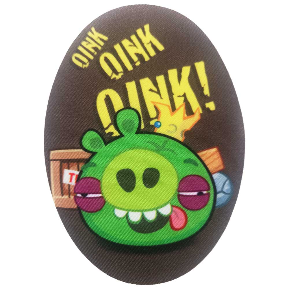Parches Ropa Angry Birds – Parche Impreso Ropa – Animales – (licencia oficial) – Angry Brids – Cerdo – Pig – 11,0 x 8,0 cm. – Moda The Happy Patch