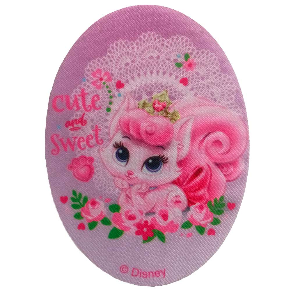 Parches Ropa Disney – Parche Impreso Ropa – Animales – Gato – (licencia oficial) – Palace Pets – Mascotas Reales – Princesas – Gata Beauty (Aurora) – 11,0 x 8,0 cm. – Moda The Happy Patch