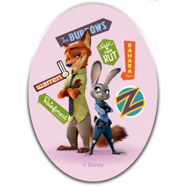 Parches Ropa Disney – Parche Impreso Ropa – Animales – Aventurer@s – (licencia oficial) – Zootopia – Zootrópolis – Nick Wilde & Judy Hoops – 11,0 x 8,0 cm. - Moda The Happy Patch