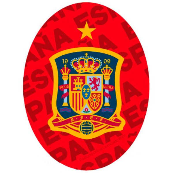 Parches Ropa Fútbol Deportes – Parche Impreso Ropa – España – (licencia oficial) – Selección Española – Escudo – 11,0 x 8,0 cm. - Moda The Happy Patch