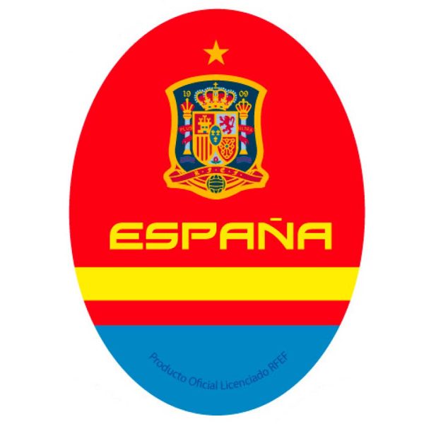 Parches Ropa Fútbol Deportes – Parche Impreso Ropa – España – (licencia oficial) – Selección Española – Escudo – 11,0 x 8,0 cm. - Moda The Happy Patch