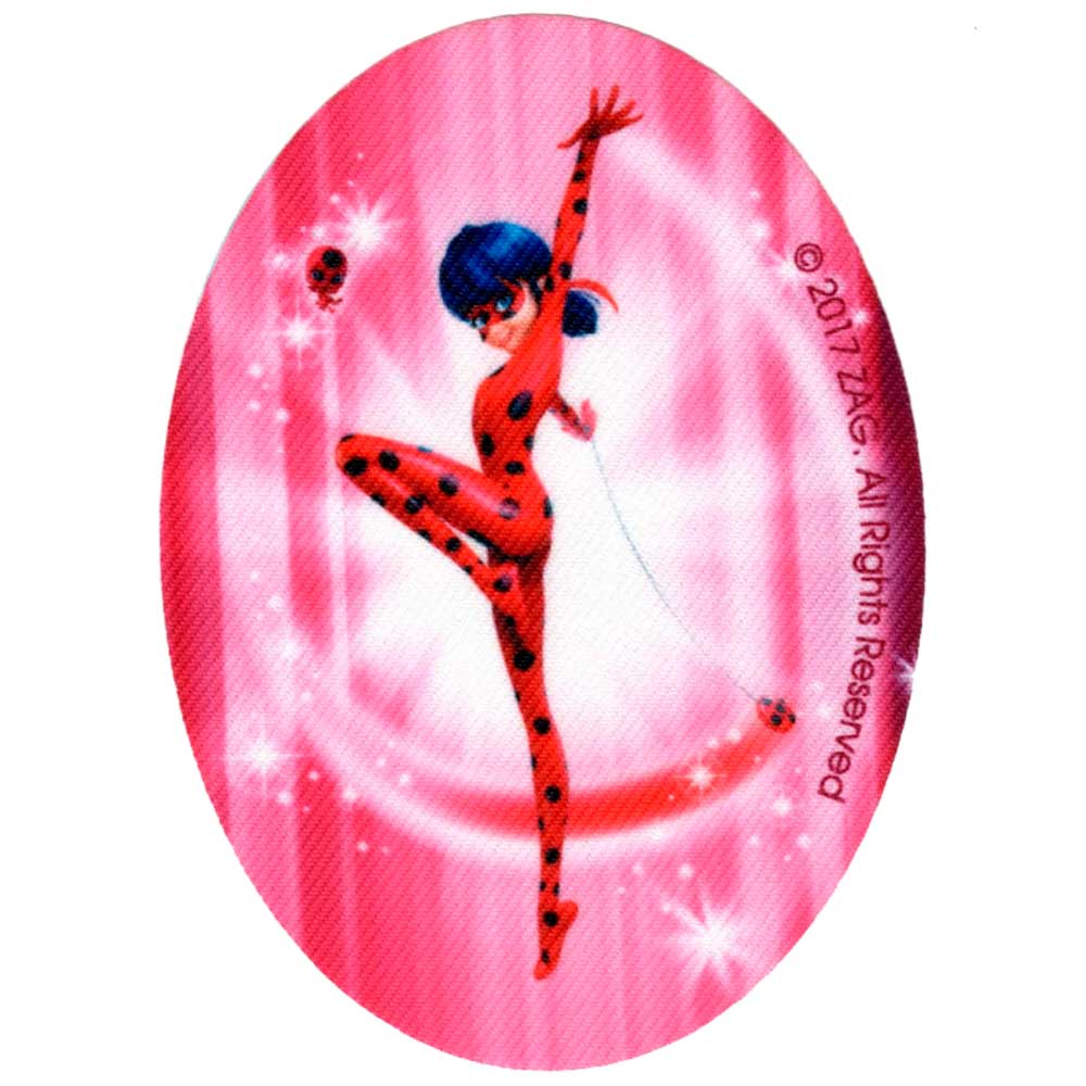 Parches Ropa Lady Bug – Parche Impreso Ropa – Héroes – Heroínas – (licencia oficial) – Lady Bug – Niña – Muñeca – Tendencia – Estilo – París – 11,0 x 8,0 cm. - Moda The Happy Patch