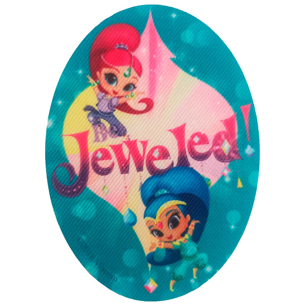 Parches Ropa Shimmer & Shine – Parche Impreso Ropa – Magia – (licencia oficial) – Shimmer & Shine – Fantasía – Amig@s – Amistad – Genio – 11,0 x 8,0 cm. – Moda The Happy Patch