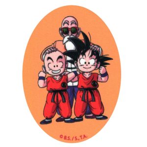 Parches Ropa Dragon Ball – Parche Impreso Ropa – Manga – SuperHéroes – (licencia oficial) – Bola de Dragón – Goku Simio Gigante – Krilin – Kame Senniin – Muten Roshi – Guerrer@s – Lucha – Aventurer@s – Amistad – 11,0 x 8,0 cm. - Moda The Happy Patch