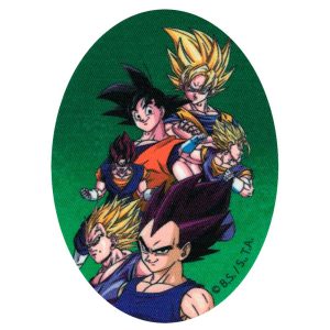 Parches Ropa Dragon Ball Z – Parche Impreso Ropa – Manga – SuperHéroes – (licencia oficial) – Bola de Dragón Z – Goku & Vegeta Transformaciones – Guerreros – Lucha – Aventurer@s – 11,0 x 8,0 cm. - Moda The Happy Patch