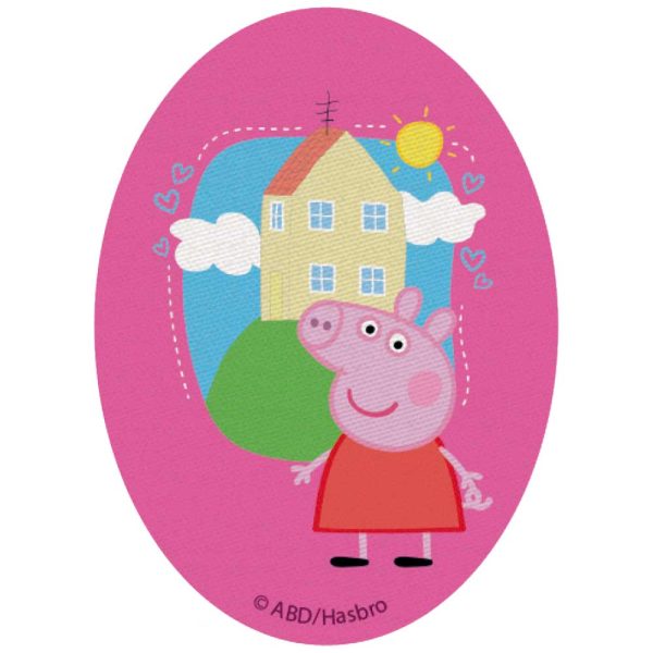 Parches Ropa Peppa Pig – Parche Impreso Ropa – Animales – (licencia oficial) – Peppa Pig – Peppa – Casa – Hogar – Familia – Family – 11,0 x 8,0 cm. – Moda The Happy Patch